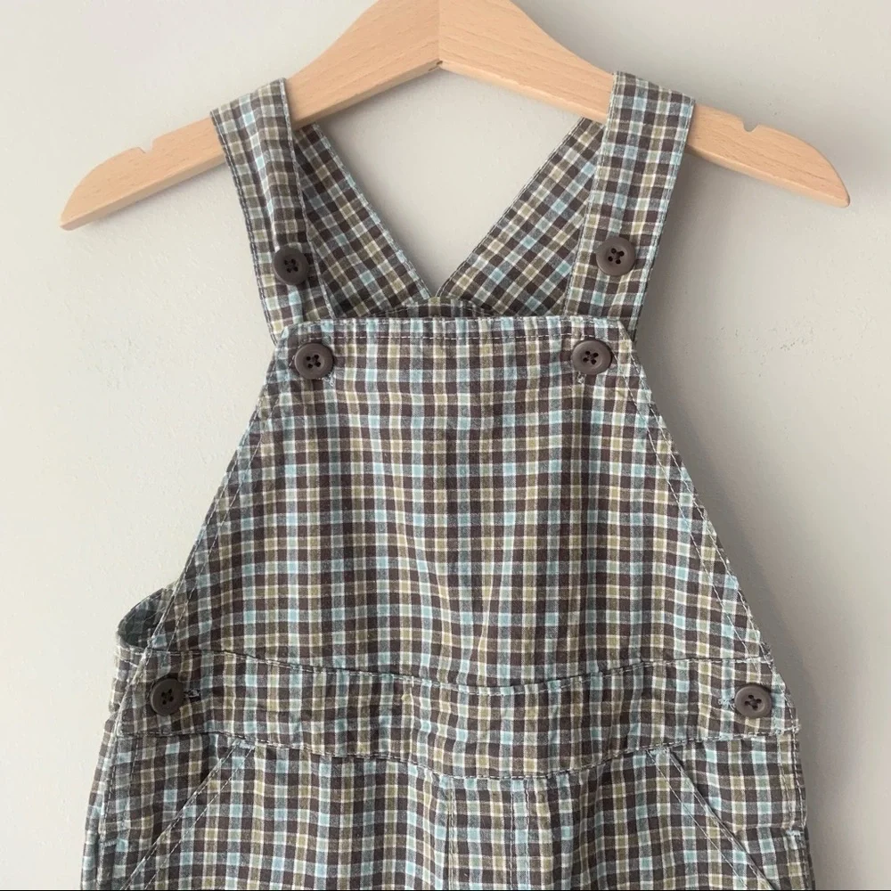 Gymboree Plaid Overalls